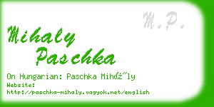 mihaly paschka business card